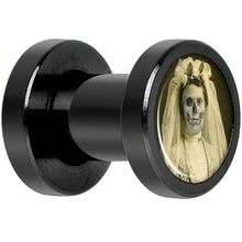 Load image into Gallery viewer, Undead Bride and Groom Halloween Black Anodized Plug Set 4G
