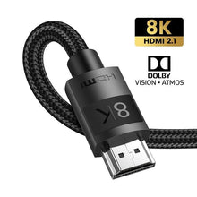 Load image into Gallery viewer, HDMI 2.1 Cable Ultra High Speed 8K60Hz 4K120Hz HDMI Splitter Cable 48Gbps Ultra High Speed 4K 120Hz Braided HDMI Cable Dynamic HDR Vision HDR 10 Compatible With UHD TV Laptop
