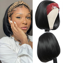 Load image into Gallery viewer, Headband Wigs Synthetic Straight Short Bob Synthetic Wig for Black Women Easy to Wear Wigs For Black Women Cosplay Wigs For Women Gifts for girlfriends

