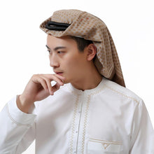 Load image into Gallery viewer, Headscarf Hijab Man Arabic Cotton Hijab Burqa Palestine Keffiyeh Scarf Arabian Islamic Clothing Men Muslim Hijab Wrap Pattern of Arab Shemagh Keffiyeh Men Arab Kufiyah Keffiyeh Arabic Muslim Head Wrap Men Scarf Shawl
