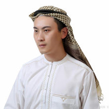 Load image into Gallery viewer, Headscarf Hijab Man Arabic Cotton Hijab Burqa Palestine Keffiyeh Scarf Arabian Islamic Clothing Men Muslim Hijab Wrap Pattern of Arab Shemagh Keffiyeh Men Arab Kufiyah Keffiyeh Arabic Muslim Head Wrap Men Scarf Shawl

