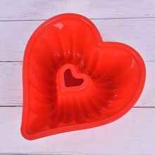 Load image into Gallery viewer, Heart Love Jelly Silicone Cake Mould Mold Baking 3D Decorating Tools Heart Love Cake Mold Trays Silicone Baking Pan  Mold Baking Cake Pan For Bread Muffin Cake Baking Tools For Kitchen
