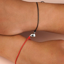 Load image into Gallery viewer, Heart Shaped Magnet Couple Bracelet Adjustable Black Red Rope Hand Bracelet Classic Men Women  First Day Of School Bracelets For Mom Daughter Cutout Heart Bracelets Mother’s Day Valentine’s day Jewelry Gifts
