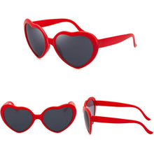 Load image into Gallery viewer, Heart Shaped Sunglasses EDM Festival Light Changing Eyewear Heart Effect
