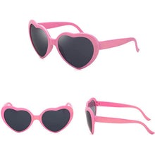 Load image into Gallery viewer, Heart Shaped Sunglasses EDM Festival Light Changing Eyewear Heart Effect

