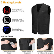 Load image into Gallery viewer, Heat Jacket Vest with 3 Adjustable Temperatures
