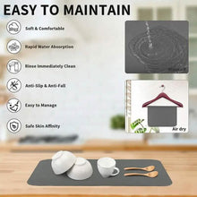 Load image into Gallery viewer, Heat Resistant Drainer Mat with Non-Slip Rubber Back
