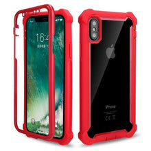 Load image into Gallery viewer, Heavy Duty Shockproof Phone Case For iPhone 14 13 12 Soft Transparent Back Cover Full-Body Clear Bumper Case with Built-in Screen Protector For iPhone
