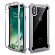 Load image into Gallery viewer, Heavy Duty Shockproof Phone Case For iPhone 14 13 12 Soft Transparent Back Cover Full-Body Clear Bumper Case with Built-in Screen Protector For iPhone
