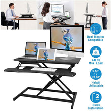 Load image into Gallery viewer, Height Adjustable Standing Desk Converter Workstation
