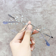 Load image into Gallery viewer, Hexagonal Eyeglasses Frame Anti Blue Ray Glasses Black Stylish Attraction Anti Blue Light Blocking Glasses For Men &amp; Women Computer Radiation Protection Goggle Clear Lens Eyeglasses Plain Mirror For  Unisex Eyewear
