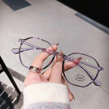 Load image into Gallery viewer, Hexagonal Frame for Women Men, Fashion Glasses Men And Women Reading Glasses Cute Clear Optical Glasses Frame Women Round Frame Retro Eyeglasses + 1.0 + 1.5 + 2.0 + 2.5 + 3.0 + 3.5 + 4.0
