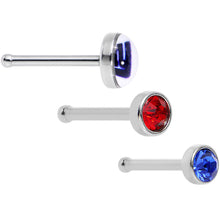 Load image into Gallery viewer, 20G Licensed NFL New York Giants Logo Nose Bone 3 Pack Set
