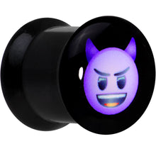 Load image into Gallery viewer, 00G Licensed Purple Devil emoji Acrylic Double Flare Plug Set
