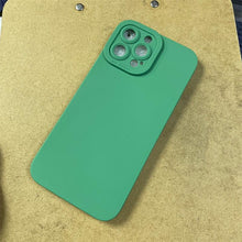 Load image into Gallery viewer, High-end Black Shockproof Silicone Phone Case For iPhone 13 12 Pro 11 Pro Max For Men Protect Lens Cover Compatible with iPhone Silicone Rubber Case Comfortable Grip
