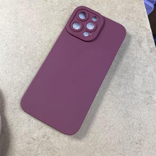 Load image into Gallery viewer, High-end Black Shockproof Silicone Phone Case For iPhone 13 12 Pro 11 Pro Max For Men Protect Lens Cover Compatible with iPhone Silicone Rubber Case Comfortable Grip
