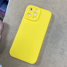 Load image into Gallery viewer, High-end Black Shockproof Silicone Phone Case For iPhone 13 12 Pro 11 Pro Max For Men Protect Lens Cover Compatible with iPhone Silicone Rubber Case Comfortable Grip
