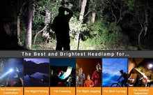 Load image into Gallery viewer, High Lumen Ultra Bright Powerful Rechargeable LED Headlamp  USB Head Lamp 7 LED Headlight Head Flashlight Waterproof Flashlight Head Torch For Outdoor Camping Cycling Running Fishing
