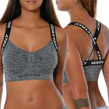 Load image into Gallery viewer, High Quality Fitness Tight Sports Letter Street Cropped Vest Tops for Women And Girls Bustier Strappy Skinny T-Shirt
