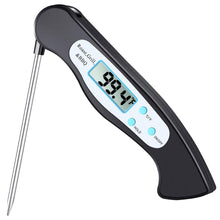 Load image into Gallery viewer, High Quality Foldable Food Thermometer Probe Digital BBQ Meat Kitchen Thermometer  Instant Read Meat Thermometer With 4.6” Folding Probe Backlight &amp; Calibration Function For Cooking Food Candy BBQ Grill Liquids Beef Liquid Water Oil Temperature Gauge
