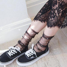 Load image into Gallery viewer, High Quality Lace Socks Women Transparent Mesh Ankle Socks Ladies Ultra-Thin Princess Tulle Socks For Women
