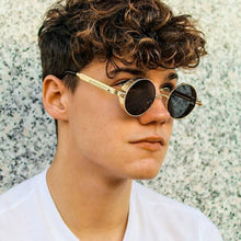 Load image into Gallery viewer, High Quality Metal Circle Frame Luxury &amp; Designer High Quality Sunglasses For Men and Women New Retro Style Round Shape Metal Frame Sunglasses UV400
