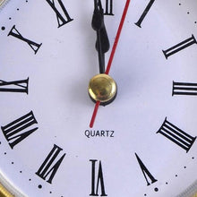 Load image into Gallery viewer, High Quality Vintage Black Metal Art Table Clock Metal Retro Silent Non-Ticking Battery Control Classic Roman dial Small Table Clock for Bedrooms
