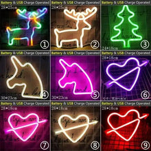 Load image into Gallery viewer, High Quality Wholesale LED Neon Night Light Sign Wall Art Sign Night Lamp Xmas Birthday Gift Wedding Party Wall Hanging Neon Lamp Home Decor
