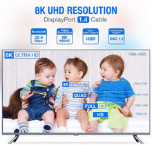 Load image into Gallery viewer, High Speed Display Port TV Cable Audio 8K Video Cable Compatible For PC And Laptop Portable Projector DP1.2 DP1.4 Lightweight Cable
