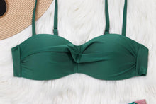 Load image into Gallery viewer, High Waist Bikini Set Women  Bikini Flower Swimwear Women High Waist Bikini Halter Two Piece Bathing Suits Tummy Control Swimsuit Push Up Swimwear Vintage Halter Neck Swimsuit Female Green Bathing Suit
