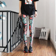 Load image into Gallery viewer, High Waist Leggings Pants Fitness Women Fashion  Printing Leggings Women Fitness Yoga Pants High Waist Push Up Sportswear Elastic Trousers Gym Running Workout Pants Push Up Running Elastic Stripe Dot Bottom Leggings
