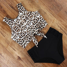 Load image into Gallery viewer, High Waist Swimsuit Bikini Push Up Swimwear Women Bathing Suit Female Bikini Set Leopard Swim Suit Beachwear Women's High Waist Swimsuit 2 Piece Bathing Suits Bikini
