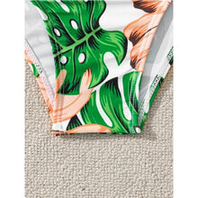 Load image into Gallery viewer, High-Waist Swimwear Set Summer Floral Print Bikini Swimsuit Beachwear Women  Push-Up Bathing Suit Tie Dye 3 Pieces Strings High Cut Bikini Set Bathing Suits
