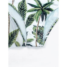 Load image into Gallery viewer, High-Waist Swimwear Set Summer Floral Print Bikini Swimsuit Beachwear Women  Push-Up Bathing Suit Tie Dye 3 Pieces Strings High Cut Bikini Set Bathing Suits
