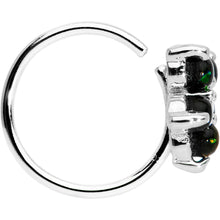 Load image into Gallery viewer, 20G 5/16 Clear CZ Green Faux Opal Seamless Circular Ring
