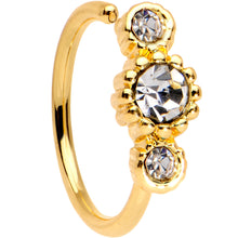 Load image into Gallery viewer, 20G Clear CZ Gold Tone Fashion Fusion Seamless Circular Ring

