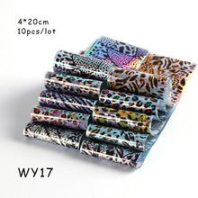 Load image into Gallery viewer, Holographic Nail Foil Transfer Set Sticker Decal Nail Art Foils Designer Marble Nail Decoration Sliders Wraps Manicure  Women Kids Girls Manicure Decoration Nail Art Supplies 3D Self-Adhesive Nail Decals Designer Nail Stickers for Acrylic Nails
