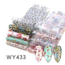 Load image into Gallery viewer, Holographic Nail Foil Transfer Set Sticker Decal Nail Art Foils Designer Marble Nail Decoration Sliders Wraps Manicure  Women Kids Girls Manicure Decoration Nail Art Supplies 3D Self-Adhesive Nail Decals Designer Nail Stickers for Acrylic Nails
