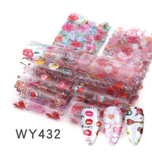 Load image into Gallery viewer, Holographic Nail Foil Transfer Set Sticker Decal Nail Art Foils Designer Marble Nail Decoration Sliders Wraps Manicure  Women Kids Girls Manicure Decoration Nail Art Supplies 3D Self-Adhesive Nail Decals Designer Nail Stickers for Acrylic Nails
