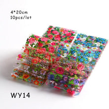 Load image into Gallery viewer, Holographic Nail Foil Transfer Set Sticker Decal Nail Art Foils Designer Marble Nail Decoration Sliders Wraps Manicure  Women Kids Girls Manicure Decoration Nail Art Supplies 3D Self-Adhesive Nail Decals Designer Nail Stickers for Acrylic Nails
