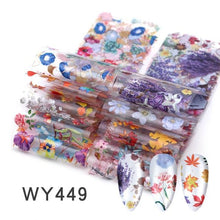 Load image into Gallery viewer, Holographic Nail Foil Transfer Set Sticker Decal Nail Art Foils Designer Marble Nail Decoration Sliders Wraps Manicure  Women Kids Girls Manicure Decoration Nail Art Supplies 3D Self-Adhesive Nail Decals Designer Nail Stickers for Acrylic Nails
