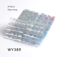 Load image into Gallery viewer, Holographic Nail Foil Transfer Set Sticker Decal Nail Art Foils Designer Marble Nail Decoration Sliders Wraps Manicure  Women Kids Girls Manicure Decoration Nail Art Supplies 3D Self-Adhesive Nail Decals Designer Nail Stickers for Acrylic Nails
