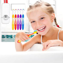 Load image into Gallery viewer, Home Automatic Toothpaste Dispenser + 5 Toothbrush Holder Set
