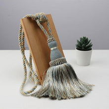 Load image into Gallery viewer, Home Decoration Polyester Tassel Tiebacks Curtain Holder Handmade Tassel Curtain Rope Holdback Window Drape Hanging Ball Tassels Curtains Buckle Sling Binding Lantern Tiebacks Handcrafted Braided Curtain Holdbacks Window Home Decor 55-90cm
