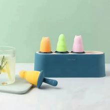 Load image into Gallery viewer, Home Ice Cream Mold Popsicle Tool Silicone 4-hole Popsicle Box Children Dessert Ice Cream Maker Kitchen Tools Diy Ice Cream
