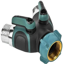 Load image into Gallery viewer, Hose Splitter 2 Way 3/4" Faucet Y Connector with Shut-off Valve
