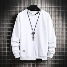 Load image into Gallery viewer, Hot New Spring Autumn Solid Color Casual Men Sweatshirts Men Fashion Mens Casual Sweatshirts Hoodie Men Two Pieces O-Neck Sweatshirt
