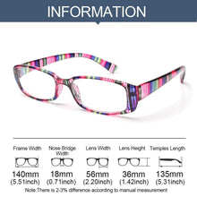 Load image into Gallery viewer, Hot Unisex Reading Glasses Print Glasses Frame Presbyopic Lens Retro Magnifier Diopter Eyeglasses Eyewear Vision Care And Spring Hinge Comfort Readers Plastic Sun Readers
