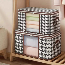 Load image into Gallery viewer, Houndstooth Large Storage Bag
