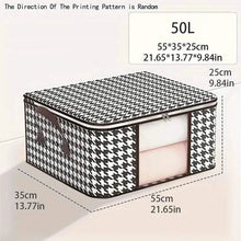 Load image into Gallery viewer, Houndstooth Large Storage Bag
